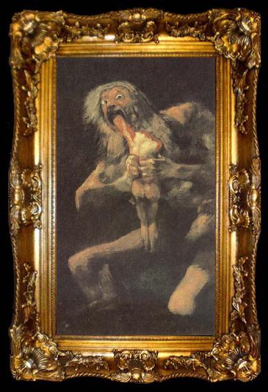 framed  Francisco de goya y Lucientes Saturn devours harm released one of its chin-, ta009-2